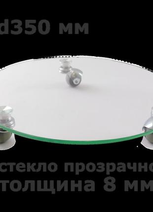 Підставки для квітів  ø350 мм зі скла підлогові на коліщатках commus ultra d35 c8-10rez - прозора (clear)2 фото