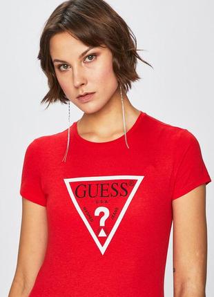 Футболка красная guess jenas usa6 фото