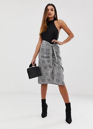 Спідниця міді в клітку missguided