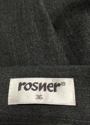 Rosner шерстяные классические тёплые базовые брюки высокая талия7 фото