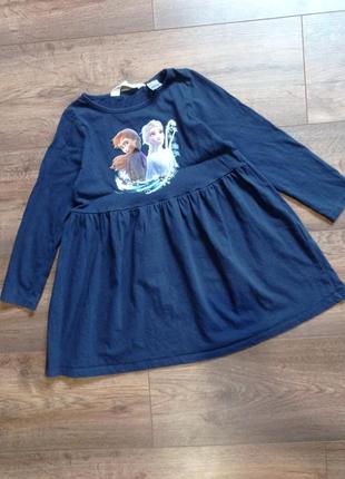 Хлопковое платье h&amp;m frozen девочке 4-6 лет