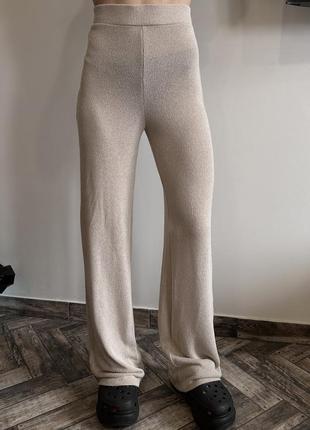 H&amp;m летние брюки клеш сеточка широкие2 фото