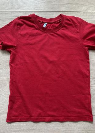 Детская красная маечка-майка базовая