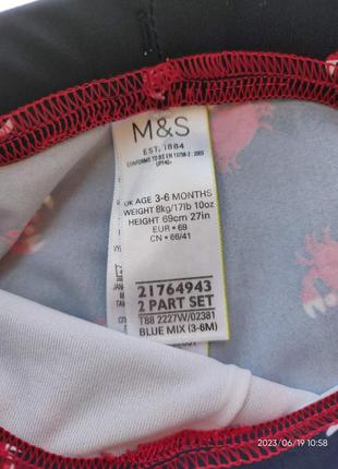 Плавки m&s крабики 3-6 міс. 68 см2 фото