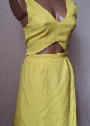 Яскраве жовте літнє плаття2 фото