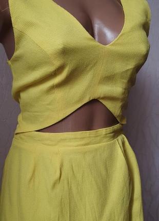 Яскраве жовте літнє плаття3 фото