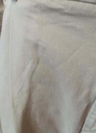 Коттоновые бежевые брюки чинос из хлопка Англия8 фото