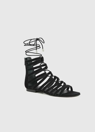 Босоніжки на шнурівці, сандалі гладіатори, з палітурками