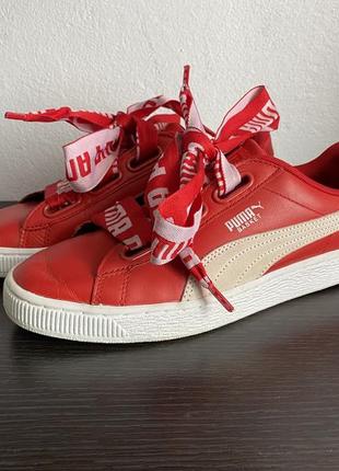 Кроссовки puma basket heart women's sneakers размер 39