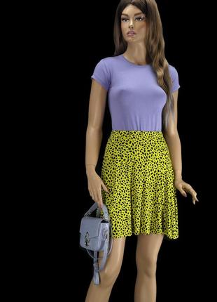 Новая(сток) брендовая юбка мини george с принтом. размер  uk18.