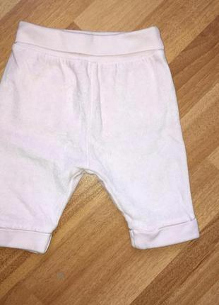 Велюровые штанишки для девочки 3 мес