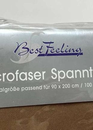 Простирадло на резинці microfaser spannbetttuch, best feeling, germany, 100*200 см, нове!8 фото