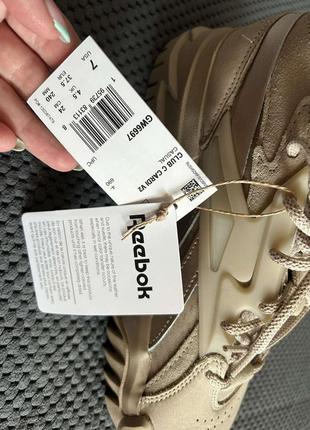 Оригинальный кроссовки reebok us7 cardi b club c v2 women's shoes6 фото