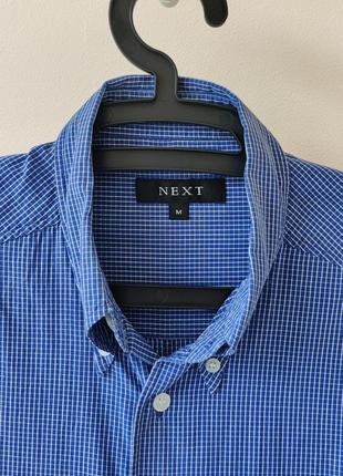 Коттоновая рубашка мужская, хлопковая рубашка в клетку2 фото