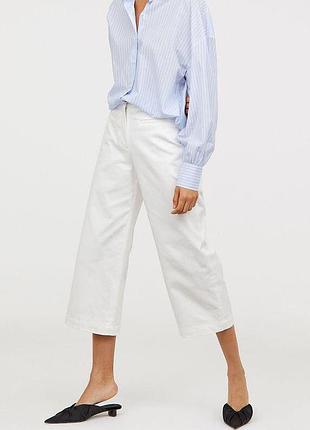 Білі штани кюлоти zara zara