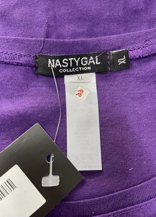 Футболка оверсайз базовая фиолетово цвета nasty gal размера xl7 фото