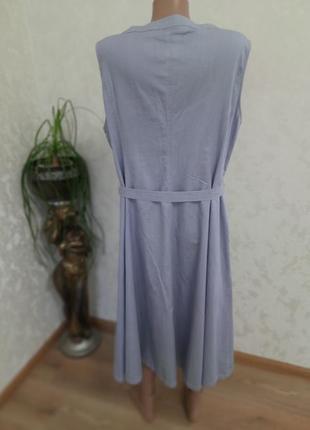 Брендовое платье сарафан в нежный джинс эликовый размер10 фото