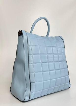 Женский рюкзак сумка голубой городской из эко кожи  vivian.2 фото