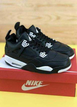 Кроссовки air jordan 4 black/white1 фото