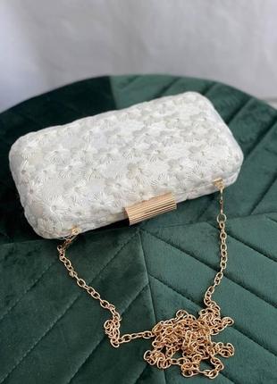 Женская сумка кошелек из эко кожи, клатч из кожзам с ремешком цепочкой.4 фото