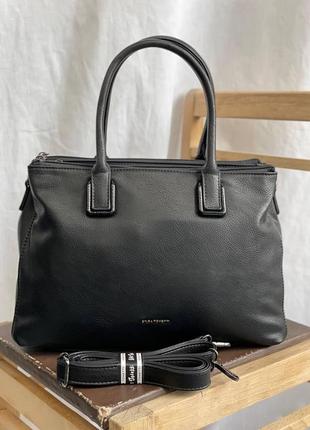 Женская сумка с ручками на три отделения из кожзам итальянского бренда gilda tohetti.1 фото