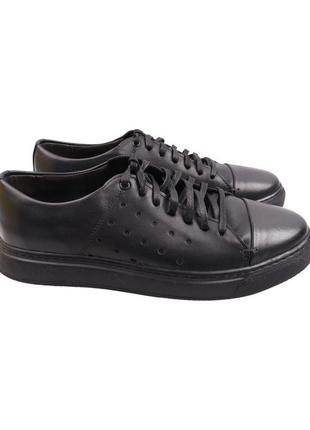 Кеди чоловічі vadrus чорні натуральна шкіра, 43