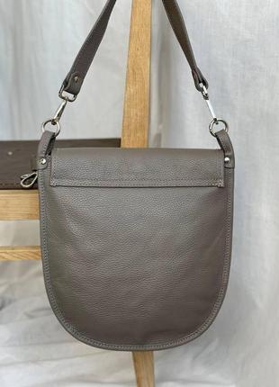 Кожаная женская сумка итальянская на плечо шоппер с клапаном borse in pelle 🇮🇹2 фото