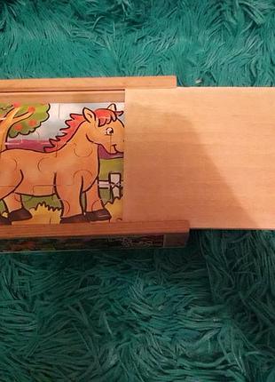 Пазлы 4в1 дерев'ные