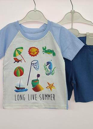 Комплект летний для мальчика футболка с шортами4 фото