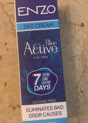 Enzo deo cream blue active 7 days для чоловіків. 30g