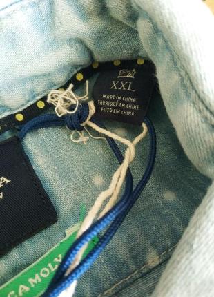 Мужская джинсовая рубашка scotch&soda amsterdam blauw оригинал7 фото