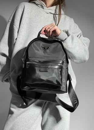 Prada re-nylon small backpack black4 фото