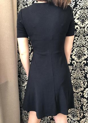 Платье короткое черное стильное база6 фото
