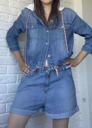Джинсовые шорты и джинсовка patrizia pepe1 фото