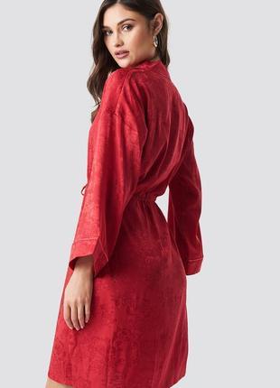 💙💛 червоний красивий приваблимвий короткий халат кімоно за зав'язці na-kd2 фото