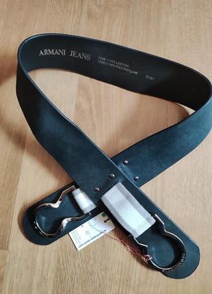 Armani jeans стильный кожаный акцентный ремень