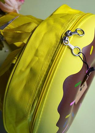 Детский 3d рюкзак пончик, легкий, вместительный с жестким каркасом, 77437 фото