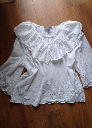 Ідеальна біла блуза з комірцем