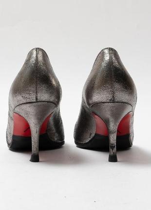 Christian louboutin paris high heels silver glitter pumps женские туфли4 фото