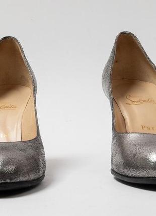 Christian louboutin paris high heels silver glitter pumps женские туфли2 фото
