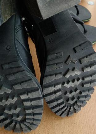 Чорні шкіряні ботильйони bata, півчобітки, черевики5 фото