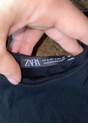 Черное базовое платье платье с разрезами по бокам zara платье с разрезами чёрное платье4 фото