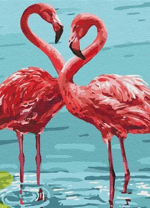 Картина по номерам идейка яркие фламинго kho4197 30х30смнабор для росписи по цифрам