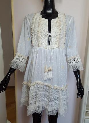 Пляжное платье туника antica santoria by giacomo girgue