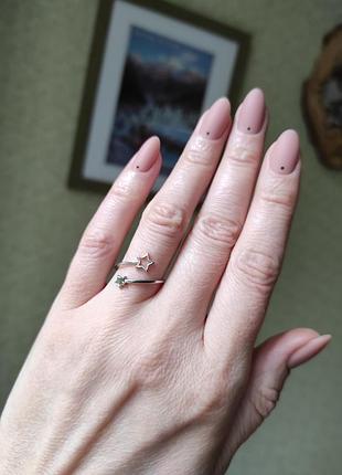 Серебряная кольца звездочки ⭐ 2