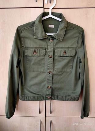 Куртка хаки хлопок 13-14 лет рост 158-164