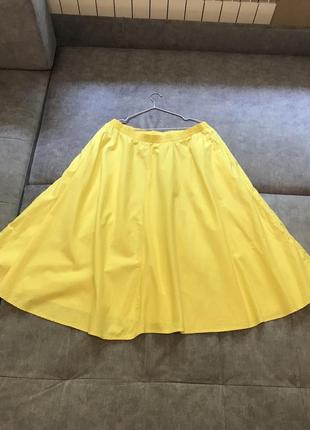 💛крутая, очень красивая, натуральная юбка желтого цвета