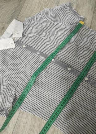 Рубашка тепниска с шелком полупрозрачная с белым воротничком в виде maje loro piana isabel marant приталенная5 фото