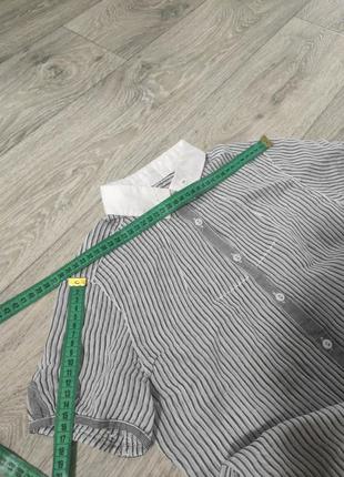 Рубашка тепниска с шелком полупрозрачная с белым воротничком в виде maje loro piana isabel marant приталенная7 фото