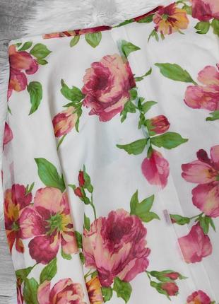 Женская юбка с цветочным принтом размер l2 фото